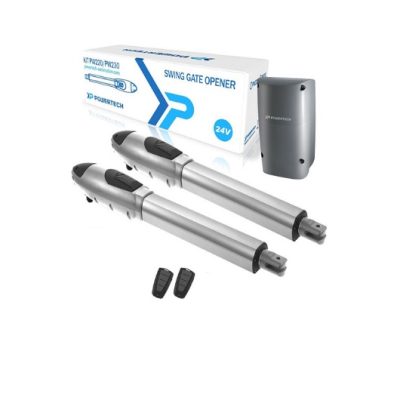 Powertech PW230 – Kit de Motores para Portón Abatible de Doble Hoja (hasta 300 kg c/u)